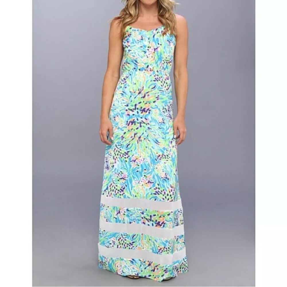 Lilly Pulitzer Deanna maxi dress sea soirée resort white XS women’s